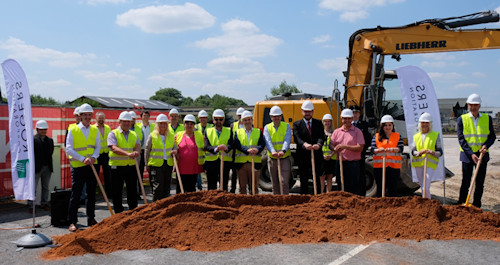Groundbreaking at Rogers Germany GmbH, Eschenbach, Germany. Rogers Management & project team