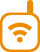 orange wireless infrastructure icon