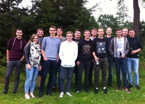 Power Electronics Solutions interns at a summer BBQ in Eschenbach, Germany.